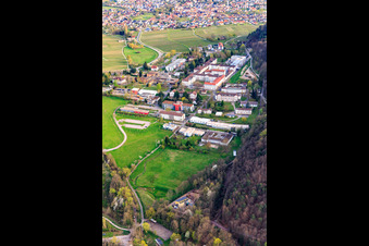 Vue aérienne de Pfalzklinik Landeck de Norden à Klingenmünster dans le département Rhénanie-Palatinat, Allemagne