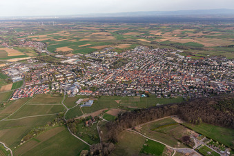 Bad Bergzabern dans le département Rhénanie-Palatinat, Allemagne depuis l'avion