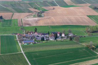 Vue aérienne de Domaine viticole et vin mousseux Däuwel am Deutschhof à le quartier Deutschhof in Kapellen-Drusweiler dans le département Rhénanie-Palatinat, Allemagne