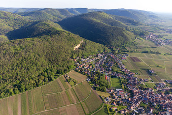 Frankweiler dans le département Rhénanie-Palatinat, Allemagne vue d'en haut