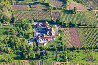 Vue aérienne de Hôtel bien-être Alte Rebschule et Gasthaus Sesel à Rhodt unter Rietburg dans le département Rhénanie-Palatinat, Allemagne