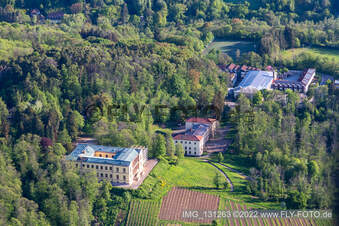 Château de la Villa Ludwigshöhe à Edenkoben dans le département Rhénanie-Palatinat, Allemagne depuis l'avion