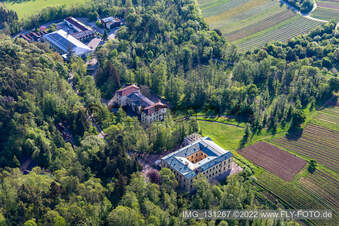 Vue d'oiseau de Château de la Villa Ludwigshöhe à Edenkoben dans le département Rhénanie-Palatinat, Allemagne