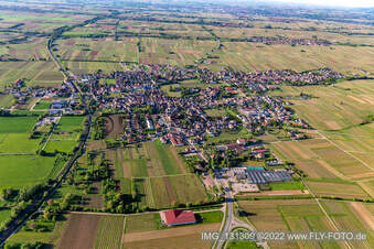 Edesheim dans le département Rhénanie-Palatinat, Allemagne vue du ciel
