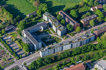 Vue aérienne de Rue Eutzinger à Landau in der Pfalz dans le département Rhénanie-Palatinat, Allemagne