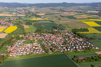 Vue oblique de Barbelroth dans le département Rhénanie-Palatinat, Allemagne