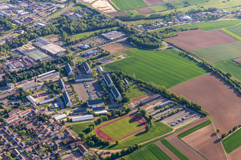 Vue aérienne de Département de la police fédérale Bad Bergzabern à Bad Bergzabern dans le département Rhénanie-Palatinat, Allemagne