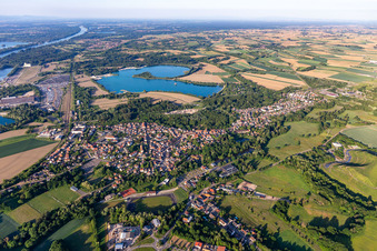 Lauterbourg dans le département Bas Rhin, France d'en haut
