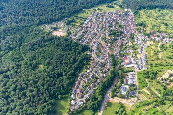Vue aérienne de Quartier Waldprechtsweier in Malsch dans le département Bade-Wurtemberg, Allemagne