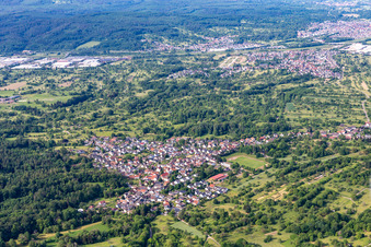 Vue aérienne de Quartier Oberweier in Gaggenau dans le département Bade-Wurtemberg, Allemagne
