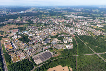 Vue aérienne de Rastatt dans le département Bade-Wurtemberg, Allemagne