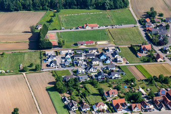 Vue aérienne de Rue Allmend à Niederlauterbach dans le département Bas Rhin, France