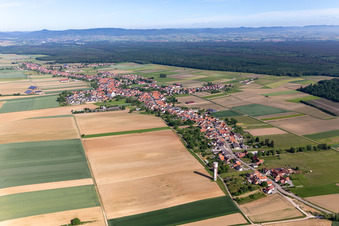 Schleithal dans le département Bas Rhin, France d'en haut