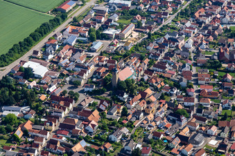 Photographie aérienne de Église catholique de Saint-Léodegar à Steinfeld dans le département Rhénanie-Palatinat, Allemagne