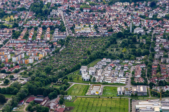 Vue aérienne de Cimetière de Weingarten (cimetière Sainte-Marie), Weingarten à Weingarten bei Ravensburg dans le département Bade-Wurtemberg, Allemagne