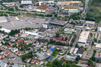 Vue aérienne de Patinoire Ravensburg - CHG Arena Robert Bosch Power Tools GmbH (anciennement Hawera) à Ravensburg dans le département Bade-Wurtemberg, Allemagne