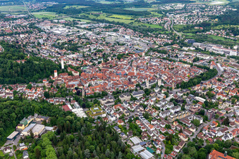 Vue aérienne de Vieille ville à Ravensburg dans le département Bade-Wurtemberg, Allemagne