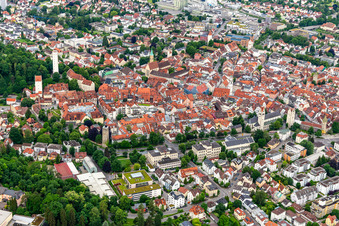 Vue aérienne de Vieille ville à Ravensburg dans le département Bade-Wurtemberg, Allemagne