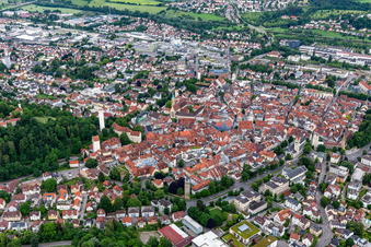 Vue aérienne de Vieille ville historique à Ravensburg dans le département Bade-Wurtemberg, Allemagne