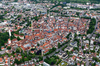 Vue aérienne de Vieille ville historique à Ravensburg dans le département Bade-Wurtemberg, Allemagne