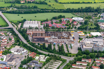 Vue aérienne de Ravensburger AG Centre de formation professionnelle de Liebenau gGmbH à le quartier Weißenau in Ravensburg dans le département Bade-Wurtemberg, Allemagne