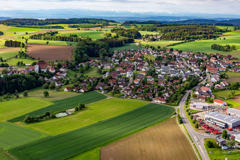 Quartier Herdwangen in Herdwangen-Schönach dans le département Bade-Wurtemberg, Allemagne d'en haut
