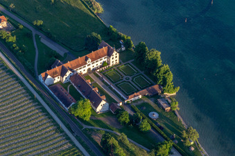 Vue aérienne de Lac de Constance Château de Maurach à Uhldingen-Mühlhofen à le quartier Seefelden in Uhldingen-Mühlhofen dans le département Bade-Wurtemberg, Allemagne