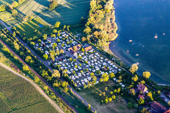 Vue aérienne de Camping Birnau-Maurach à le quartier Seefelden in Uhldingen-Mühlhofen dans le département Bade-Wurtemberg, Allemagne