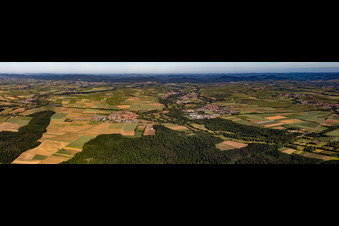 Vue aérienne de Panorama du Palatinat du Sud Klingbachtal à Rohrbach dans le département Rhénanie-Palatinat, Allemagne