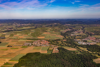 Photographie aérienne de Panorama du Palatinat du Sud Klingbachtal à Rohrbach dans le département Rhénanie-Palatinat, Allemagne