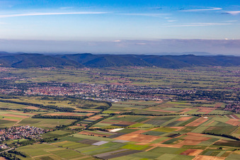 Quartier Queichheim in Landau in der Pfalz dans le département Rhénanie-Palatinat, Allemagne depuis l'avion
