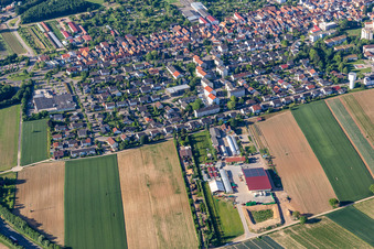 Vue oblique de Kandel dans le département Rhénanie-Palatinat, Allemagne