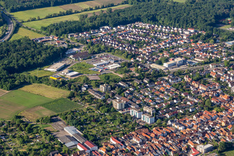 Vue aérienne de Cité-jardin à Kandel dans le département Rhénanie-Palatinat, Allemagne