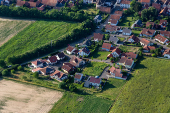 Vue aérienne de Chemin de Knittelsheim à Herxheimweyher dans le département Rhénanie-Palatinat, Allemagne