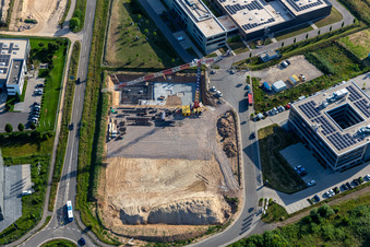 Vue aérienne de Nouveau bâtiment Carl-Benzstr à Rülzheim dans le département Rhénanie-Palatinat, Allemagne