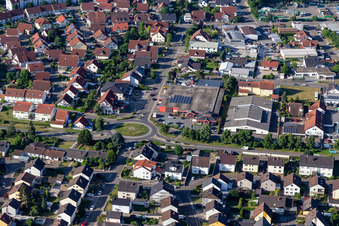 Vue aérienne de Milz GmbH à Rülzheim dans le département Rhénanie-Palatinat, Allemagne