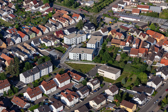 Vue aérienne de Bague Beethoven à Rülzheim dans le département Rhénanie-Palatinat, Allemagne