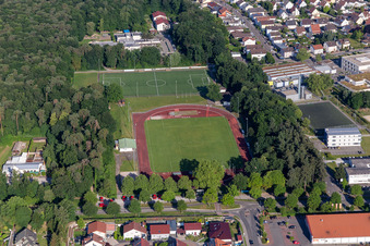 Vue aérienne de SV Rülzheim 1920 eV à Rülzheim dans le département Rhénanie-Palatinat, Allemagne