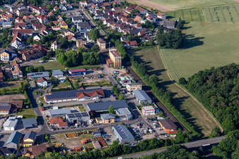 Vue aérienne de Neuf matins à Rheinzabern dans le département Rhénanie-Palatinat, Allemagne