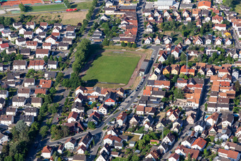 Vue aérienne de Ancien terrain de football Rappengasse à Rheinzabern dans le département Rhénanie-Palatinat, Allemagne