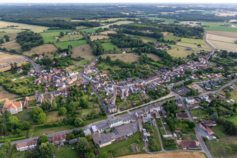 Vue oblique de Coudrecieux dans le département Sarthe, France