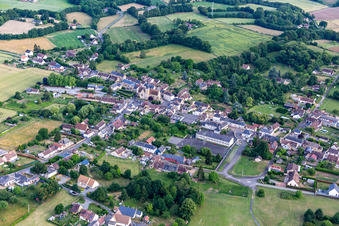 Photographie aérienne de Saint-Michel-de-Chavaignes dans le département Sarthe, France
