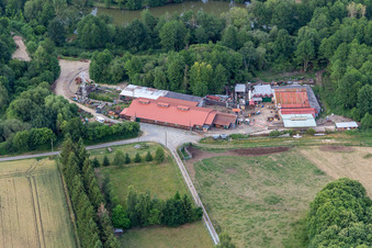 Photographie aérienne de Train touristique et Muséotrain de Semur-en-Vallon, en Sarthe à Semur-en-Vallon dans le département Sarthe, France