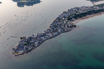 Vue oblique de Île-Tudy dans le département Finistère, France