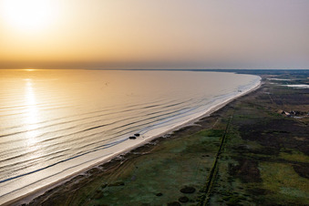 Vue aérienne de Plage de Tréguennec à Tréguennec dans le département Finistère, France