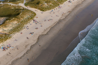 Photographie aérienne de Plage de Tronoën à Saint-Jean-Trolimon dans le département Finistère, France