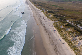 Vue aérienne de Saint-Jean-Trolimon dans le département Finistère, France