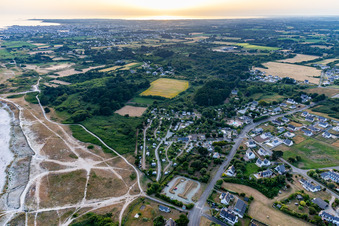 Vue aérienne de Camping Des Dunes à Treffiagat dans le département Finistère, France