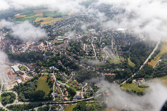 Photographie aérienne de Landau an der Isar dans le département Bavière, Allemagne