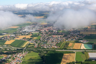 Photographie aérienne de Pilsting dans le département Bavière, Allemagne